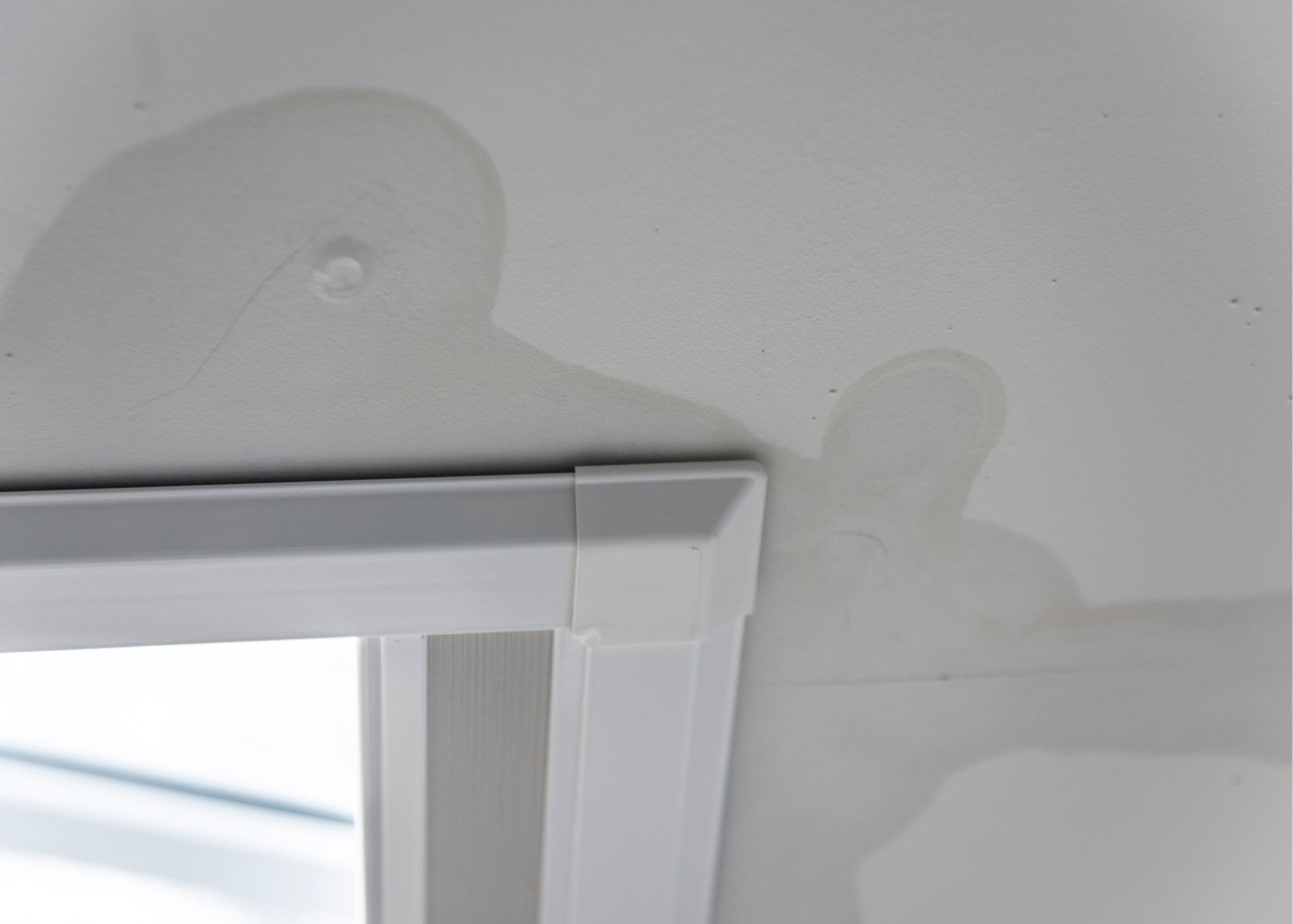 Subtle ceiling stain showing hidden moisture in an Overland Park home